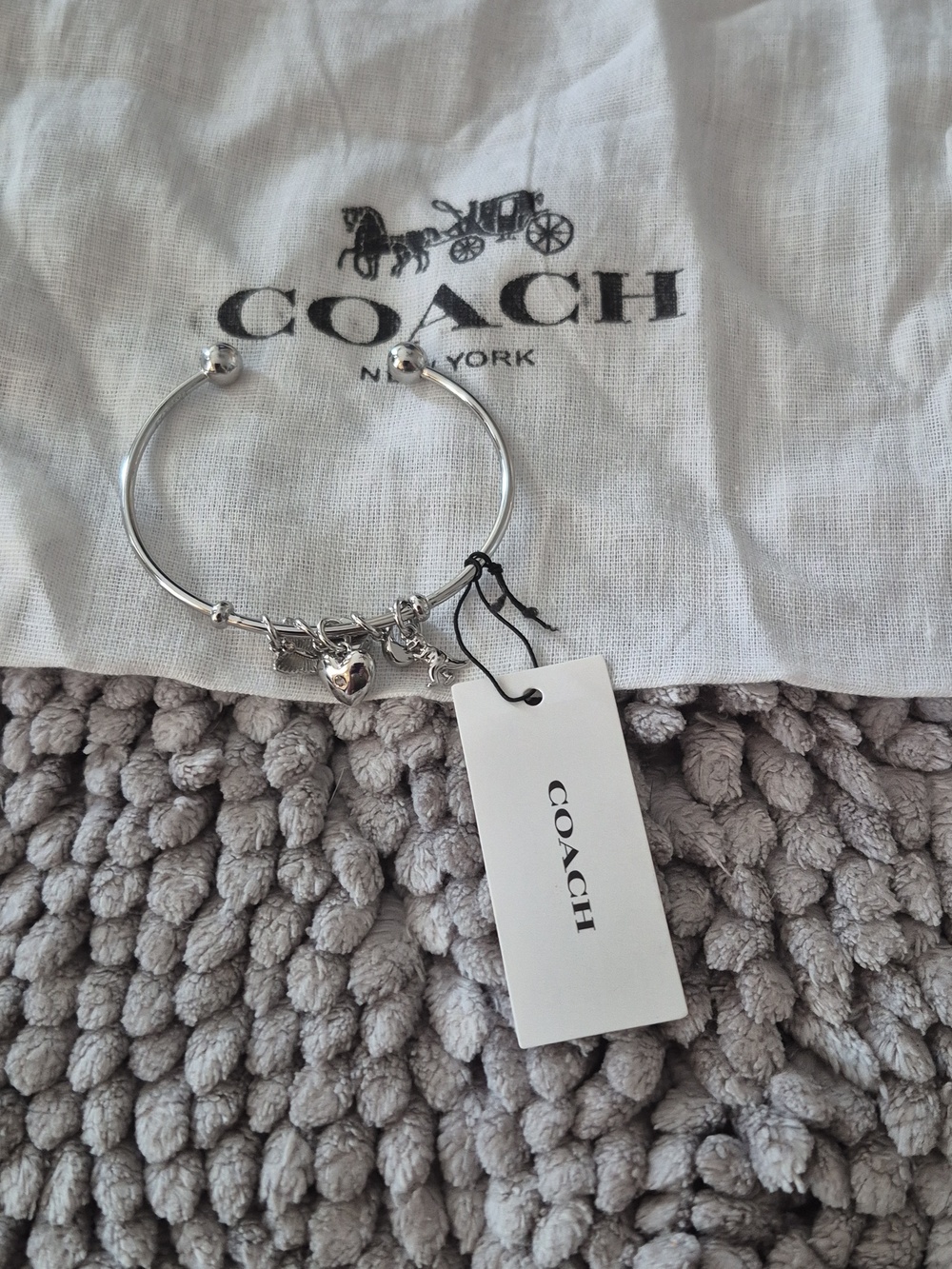 NWT Coach Butterfly, Rexy, Die, Heart, & "C" Charm Cuff Bracelet [B8-8] - Picture 5 of 5